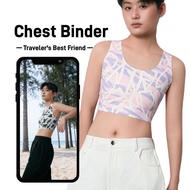 Janest Chest Binder With 3mm Padded Sports Bra Pullover Seamless Binder