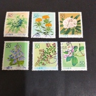 F003: Japan flowers stamps