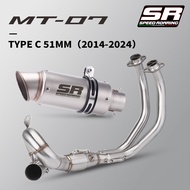 Motorcycle Exhaust System for XSR700 MT07 MT-07 FZ-07 Tracer 2014-2024 High Performance Custom Fit B