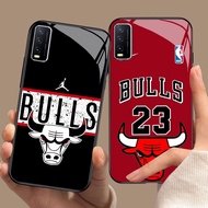 YS-43 Chicago Bulls NBA HD Glass Casing for VIVO Y20 Y20s Y20i V15 Y50 S1 Y30 V50 Y03 Y29 Lite Pro