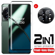 2 in 1 Screen Protector Tempered Glass Film For Oneplus 11 R 11R Oneplus11 R Oneplus11R Camera Back Lens Protective Full Cover Front Film