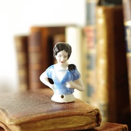 古董澳洲購入之陶瓷半身娃娃擺飾 W756