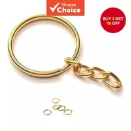50 Keychain Rings + 50 8mm Chain Rings