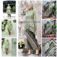 FAMILY COUPLE KEBAYA GREEN SAGE KEBAYA COUPLE BATIK KEBAYA LATEST MODEL KEBAYA Kebaya Songket Klasik