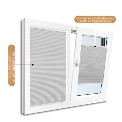 Affordable Price Waterproof Curtains, No Drill Required, Suitable for Inward Opening and Tilt Window