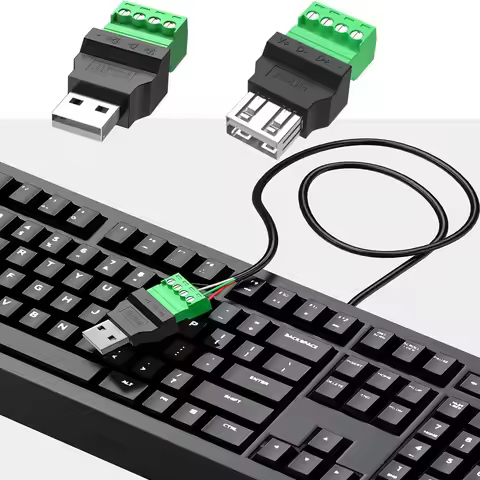 USB 2.0 USB Connector 4 pin Type A 4 Pin Screw Terminal Plug Adapter Connector Jack Type-A 4-pin Mal