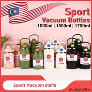 Vacuum Tumbler Bottle With Handle (1l/1.3l/1.7l) Water Bottle Tumbler Vacuum Flask/ Botol Air Tahan 