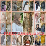 PAKET USAHA ISI 10 PCS HIJAB SEGI EMPAT DEENAY KW RIJEKK HALUS MASIH LAYAK PAKAI BANGET KERUDUNG SEG