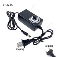 AC to DC Adjustable DC Power Supply 3V–12V 5V 6V 9v 12v 2A Charger Power Adapter Source for strip Bl