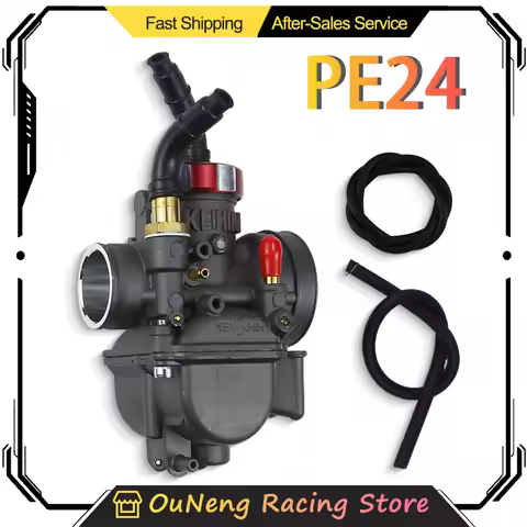 PE24 24mm Carb For DASH NSR125 KX80 KX100 KX125 DIO NSR 50-125CC 2/4-Stroke Pit Dirt Bike ATV Quad E