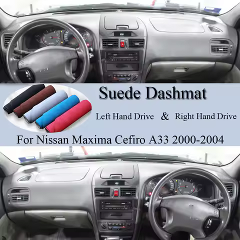 For Nissan Maxima QX TI Cefiro III Mk3 A33 J31 2000-2004 Suede Leather Dashmat Dash Mat Cover Dashbo