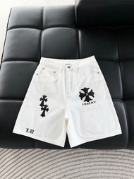 Chrome hearts 限定拼皮洗水牛仔褲 邁阿密限定牛仔褲