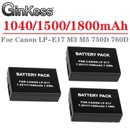 1040/1500/1800mAh LP-e17 LPe17 LP e17 Rechargeable Baery for Canon EOS M3 M5 750D 760D T6i T6s 800D 8000D Kiss X8i Camer