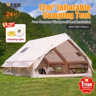 12m2 Inflatable Tent Camping Tent Waterproof Easy-to-Install Oxford Luxury Tent 6-10 People tent