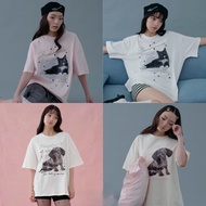 Korean Oversize T-shirt Animal / Cherry / Bow / Eternal Pattern, Causal Top