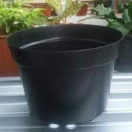 30 cm black flower pot, black plastic flower pot - wholesale flower pot - POT 30 BLACKPOLOS