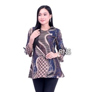 Blouse Batik Baju Atasan Wanita Blouse Batik Modern Seragam Batik
