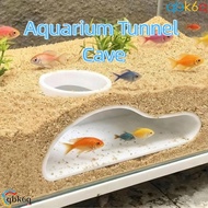 QBK6Q Aquarium Tunnel Cave, 3D Printing Single Hole Under Gravel Tunnel, Reusable Natural Curve Hidi