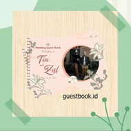 Custom Guest Book Photo Pink Elegant Custom Elegant Photo Wedding Guest Book/ Softcover/ Hardcover/