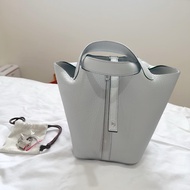 💖Hermes Picotin 18 菜籃💖 聖杯藍銀釦 全新
