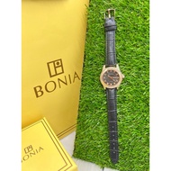 [ PREMIUM ITEMS✅ ] New BONIA Diamond Leather Rosegold Jam Tangan Wanita Ladies Luxury Women Watches