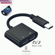 Type C Male to 2 Type C Female Audio and Charger Converter