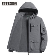 JEEP SPIRIT เสื้อแจ็คเก็ตผู้ชายเสื้อกันลม2023ลำลองใหม่