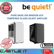 BE QUIET Pure Base 500 Window ATX Casing Black White Tempered Glass Silent Airflow