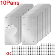 10Pair Cabinet Hinge Repair Plate Furniture Drawer Fixing Tools Kitchen Cupboard Door Repair Mountin