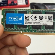 Laptop Ram DDR3, DDR3L 4GB, 8GB samsung, crucial disassembled