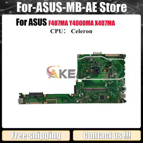 X407MA Laptop Motherboard For ASUS VivoBook Y4000MA F407MA X407M X407MA Notebook Mainboard With Cele