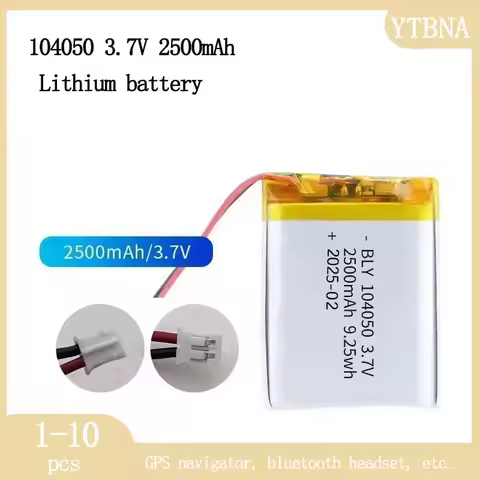 104050 3.7V 2500mAh Polymer Lithium Rechargeable Battery for GPS Navigator Bluetooth Headset PS4 Gam