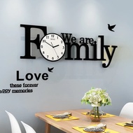 Modern wall clock CL013 - We are family - Dimensions: 30x86, 33.5x100, 42.5x100cm (clock face 20, 24