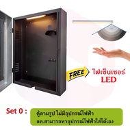 ตู้ EV charger ตู้ใส่ Wallbox ตู้ไฟกระจกนิรภัย #R30 Temper glass ขนาดใหญ่ ตู้ไฟ EV home charger กันน