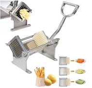 เครื่องตัดมันฝรั่ง เครื่องตัดผักแนวนอน French Fries Cutter เครื่องหั่นผัก3ขนาดใบมีดตัด