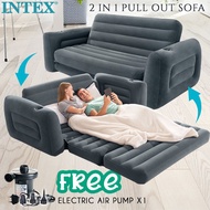 INTEX 66552 Pull-Out Sofa Inflatable Sofa Bed Double Square Foldable Multifunctional Comfortable Sur