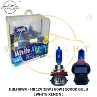H8 12V 35W ( 60W ) 5000K BULB ( WHITE XENON )