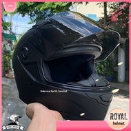 Asia MT136 full face helmet Matte black, all sizes, + Free helmet bag Asia Helmet Motorcycle