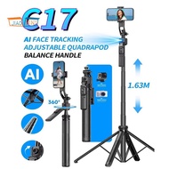 C17 Monopod 360° Auto-Rotation AI Tracking Shootings Tripod Bluetooth Shutter for Phone Holder Wirel