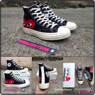 CONVERSE 1970S 70S SEVENTIES CDG PLAY BLACK OFF WHITE PREMIUM SHOES