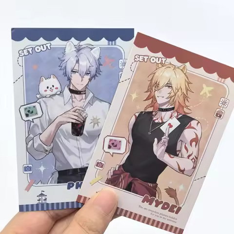 1Pc Anime Game Honkai: Star Rail Phainon Mydei Themed Luggage Tag Pin Badge Transparent Card Birthda