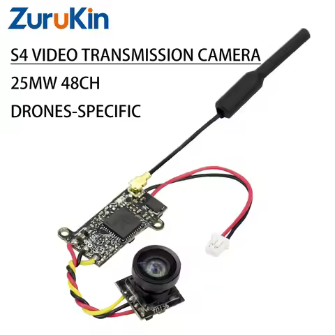 ZuruKin S4 AIO FPV Camera VTX 25mW 48CH 700TVL 1/4.5'' CMOS NTSC 0.1mW/25mW Switchable Mini FPV Dron