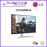 LG 27UP600K-W 27" UHD 4K IPS Display Monitor | VESA DisplayHDR™ 400 | Smart Energy Saving