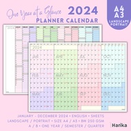 2026 Planner Calendar/ Calendar | A4/A3 | One Year at Glancea