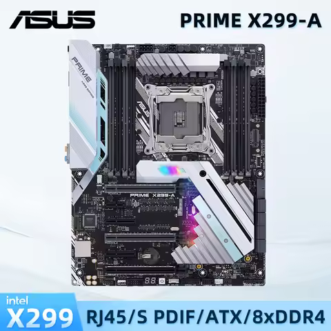 ASUS PRIME X299-A carte mère prise en charge i9-7900X 7980XE i7-7740X 7800X I9-10900X CPU DDR4 4133M