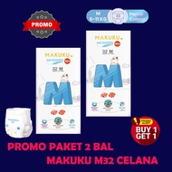 PAKET 2 BAL MAKUKU AIR DIAPERS SLIM M32|aha pampers