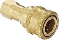 Dixon 1HF1-B Brass ISO-B Interchange Hydraulic Fitting, Coupler, 1/8" Coupling x 1/8" - 27 NPTF Fema
