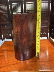 小葉紫檀木製筆筒/擺設