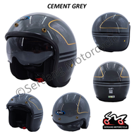 KHI Helmet Retro Half Face Visor RD02 Motorcycle Topi Keledar