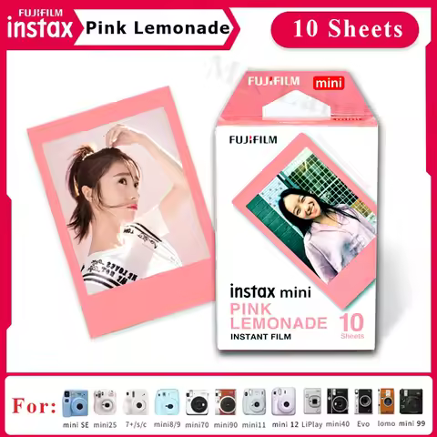Fujifilm Instax Mini Color Film PINK LEMONADE For Fuji Instant Camera Mini 12 11 8 9 SE Link Liplay 